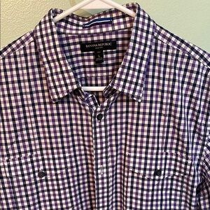 Banana Republic Purple Casual Button Down Shirt